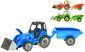 Traktor naklada barevn set s vlekou voln chod 3 barvy v sce