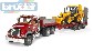 BRUDER 02813 (2813) Nkladn auto MACK Granit - nvs + traktor JCB