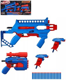 HASBRO NERF Alpha Strike velk modr hern set 4 dtsk blastery + 20 ipek