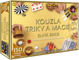 Sada Kouzla, triky, magie zlat edice 150 kouzel a trik v krabici drek Zdarma