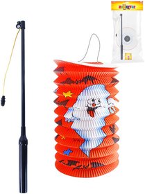 Lampion Halloween duch ovln 15cm set s hlkou na baterie na svku Svtlo