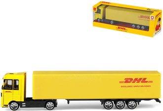 Auto kamion DHL Peprava zsilek taha kovov s nvsem voln chod