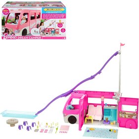 MATTEL BRB Barbie auto karavan sn hern set s ob skluzavkou