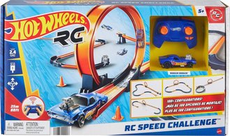 MATTEL HOT WHEELS Set akn drha + RC auto na vyslaku 2,4GHz na baterie