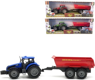 Traktor farmsk funkn set s ervenm valnkem na setrvank 3 barvy