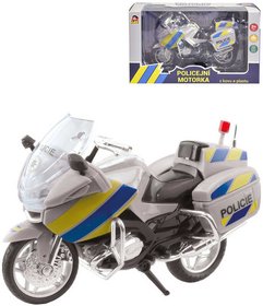 Motorka policejn kovov 12cm voln chod design esk policie CZ