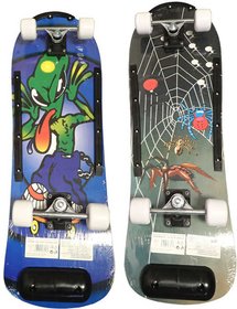 ACRA Skateboard barevn dtsk 77x25cm devn deska s grafikou 2 druhy