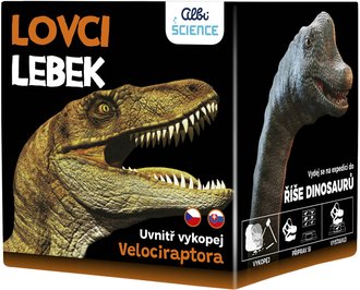 ALBI Science Lovci lebek Velociraptor vykopej a vystav si lebku dinosaura