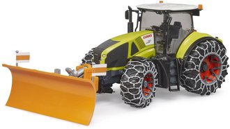 BRUDER 03018 Traktor Claas Axion 950 se snhovmi etzy a radlic