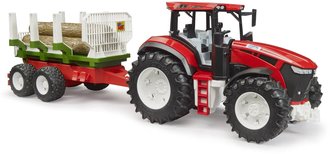 BRUDER 03453 Roadmax traktor set s vyvecm pvsem a 3 kldami