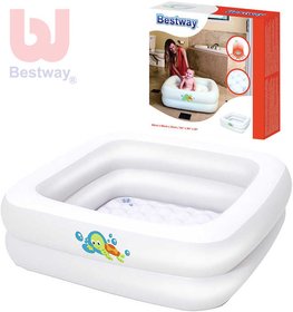 BESTWAY Baby baznek nafukovac 86x86x25cm bl tverec