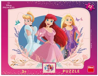 DINO Puzzle deskov 12 dlk Disney Princezny 31x23cm skldaka