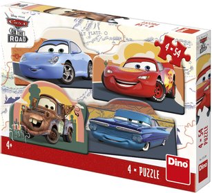 DINO Puzzle Auta na cest (Cars) 4x54 dlk 19x13cm skldaka