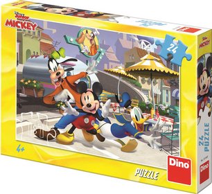 DINO Puzzle 24 dlk Disney Mickey a ptel skldaka 26x18cm