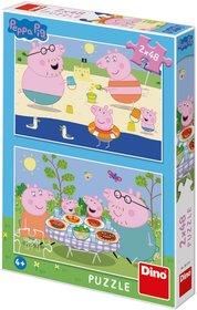 DINO Puzzle Peppa Pig Na dovolen 2x48 dlk 26x18cm skldaka