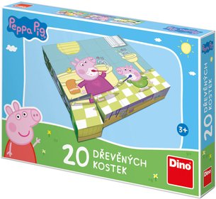 DINO DEVO Kubus Peppa Pig Vesel den obrzkov kostky set 20ks