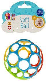 BAM BAM Baby Koule gumov duhov 10cm soft drovan mek pro miminko