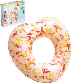 INTEX Kruh nafukovac donut srdce 104cm plavac kolo do vody 56253