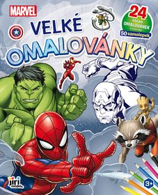 JIRI MODELS Omalovnky velk se samolepkami Marvel