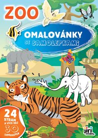 JIRI MODELS Omalovnky se samolepkami A4+ ZOO Zvtka II.