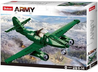 SLUBAN ARMY WWII Sthac letoun ME 262 338 dlk + 1 figurka STAVEBNICE