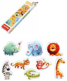 PUZZLIKA Baby puzzle skldaka Africk zvtka 8x 2 dlky pro miminka