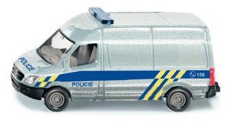 SIKU Auto Van esk Policie stbrn dodvka CZ design kovov model