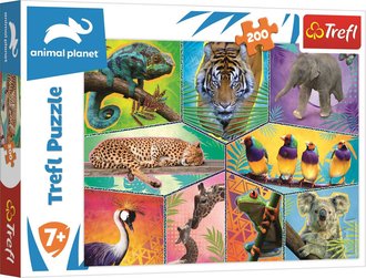 TREFL PUZZLE Animal Planet Svt exotickch zvat 48x34cm skldaka 200 dlk