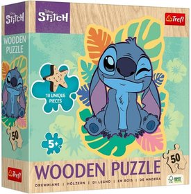 TREFL DEVO Puzzle obrysov Disney Lilo &amp; Stitch 20x26cm 50 dlk