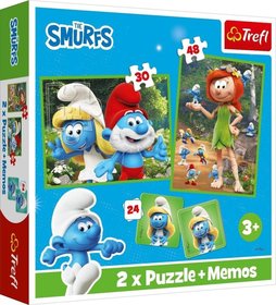 TREFL Sada 2x puzzle skldaka 28x21cm + pexeso moulov 12 dvojic 3v1