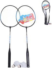 Badmintonov set 2 plky 63cm + 2x plastov koek v pouzde na zip