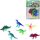 Zvata dinosaui plastov figurky barevn zvtka set 6ks blistr