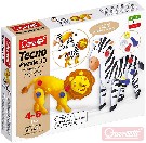 QUERCETTI Tecno Puzzle pohybliv 3D lev + zebra 26 dlk STAVEBNICE