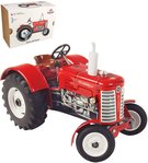 KOVAP Traktor Zetor 50 Super model 1:25 erven plechov na klek kov 0385