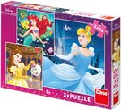 DINO Puzzle Disney Vesel princezny 3x55 dlk 18x18cm skldaka