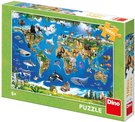 DINO Puzzle XL Mapa zvat 100 dlk 47x33cm skldaka