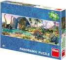 DINO Puzzle panoramatick 150 dlk Dinosaui u jezera 66x23cm skldaka