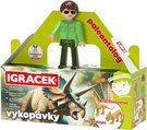 EFKO IGREK Paleontolog figurka dino vykopvky Triceratops a Brachiosaurus