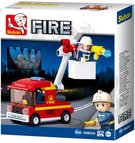 SLUBAN Fire Auto s malou ploinou 82 dlk + 1 figurka STAVEBNICE