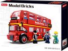 SLUBAN Model Bricks Autobus Double Decker 382 dlk + 3 figurky STAVEBNICE