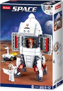SLUBAN Space Pistvac modul expedice Saturn 320 dlk + 2 figurky STAVEBNICE