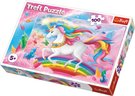 TREFL PUZZLE V duhovm svt jednoroc 41x28cm skldaka 100 dlk