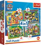 TREFL PUZZLE 4v1 Tlapkov Patrola Przdniny 29x21cm 207 dlk skldaka