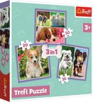 TREFL PUZZLE 3v1 Roztomil tata 20x20cm skldaka 106 dlk